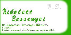 nikolett bessenyei business card